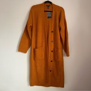 BNWT long length ribbed fuzzy fall cardigan